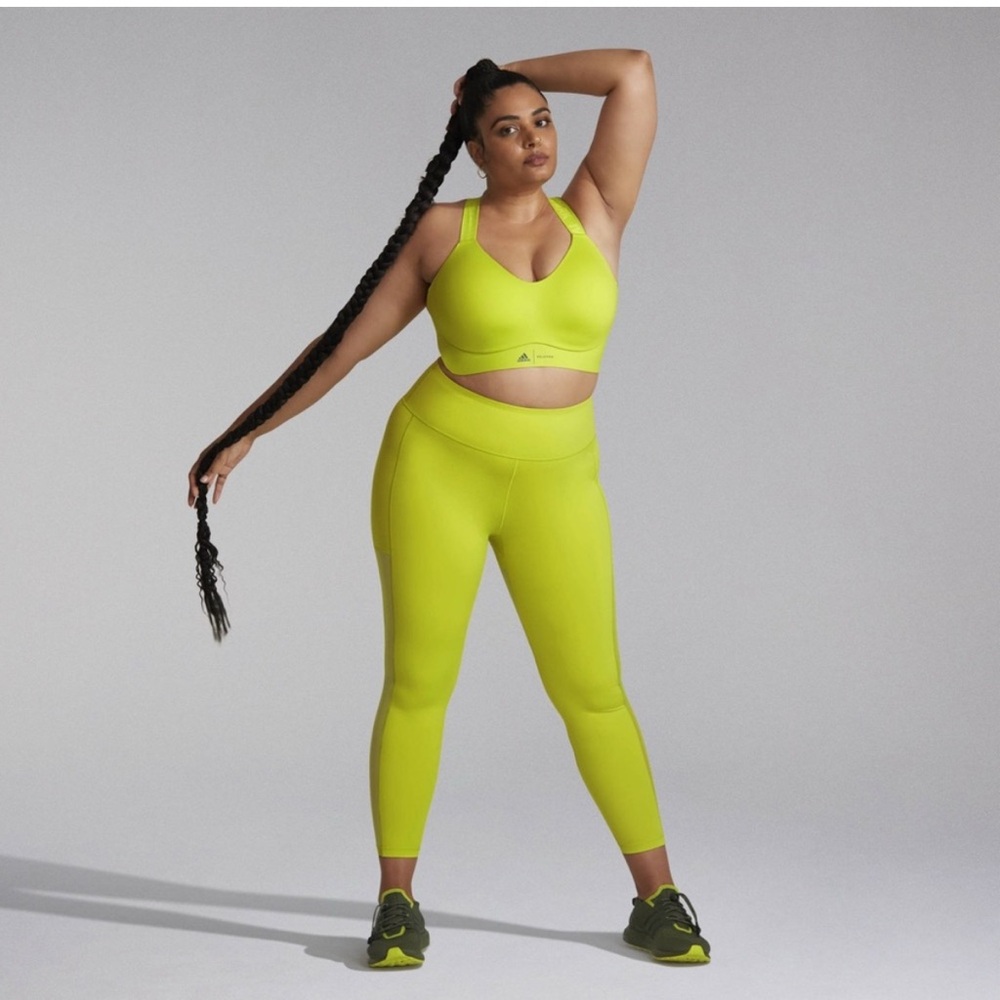 adidas Neon Yellow Women's sports bra ivy park peloton collab